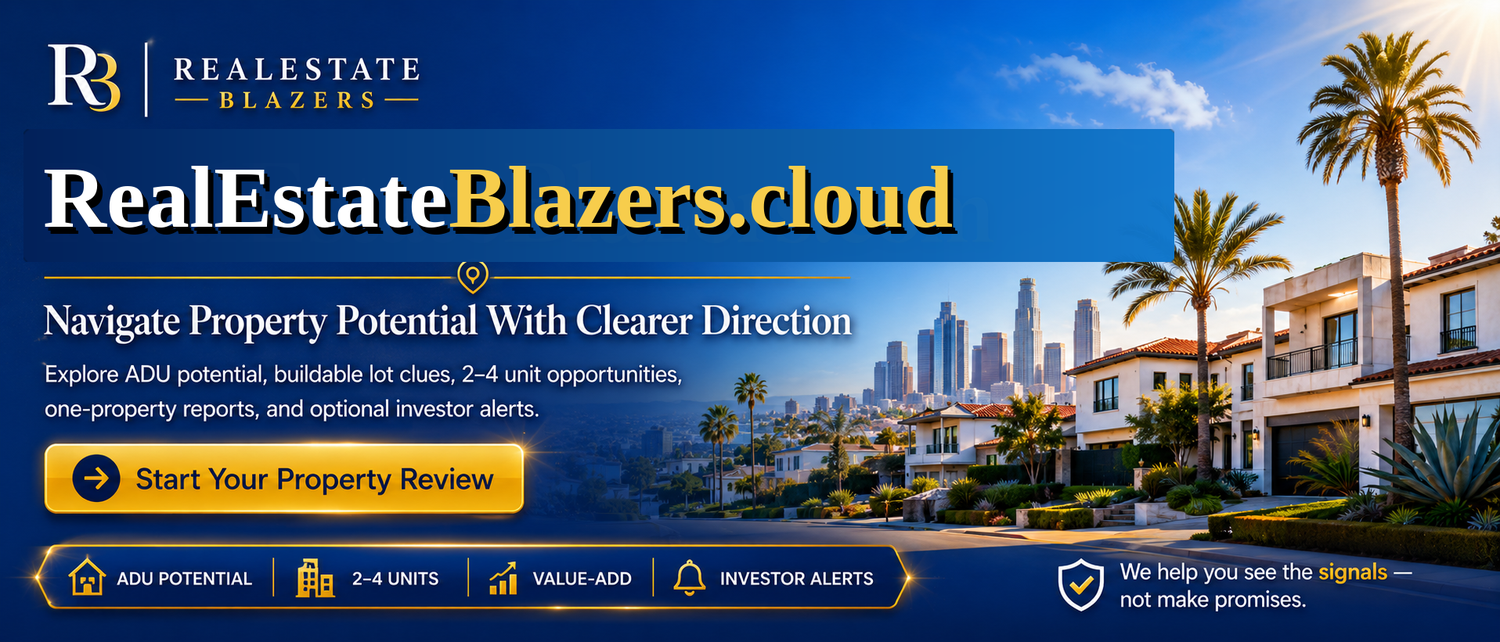 RealEstate Blazers property signal banner